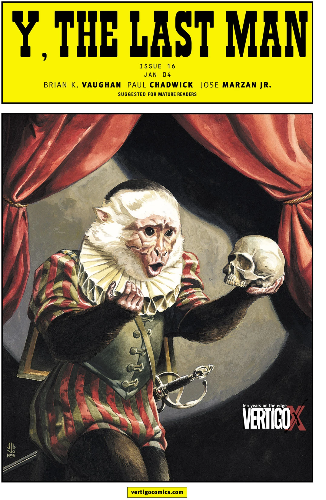 Y: The Last Man #16 (DC, 2003 — Cover A) cover